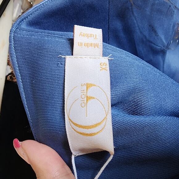 GIGIIS NEW ANGY SECONDO BLUE DRESS RETAIL $395 - Picture 9 of 9